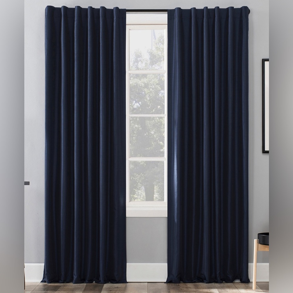 Sun Zero Evelina Faux Silk Thermal Blackout Curtain Panel, 50" x 95" (2 panels)
